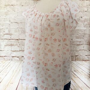 Lauren Conrad seashell chiffon blouse